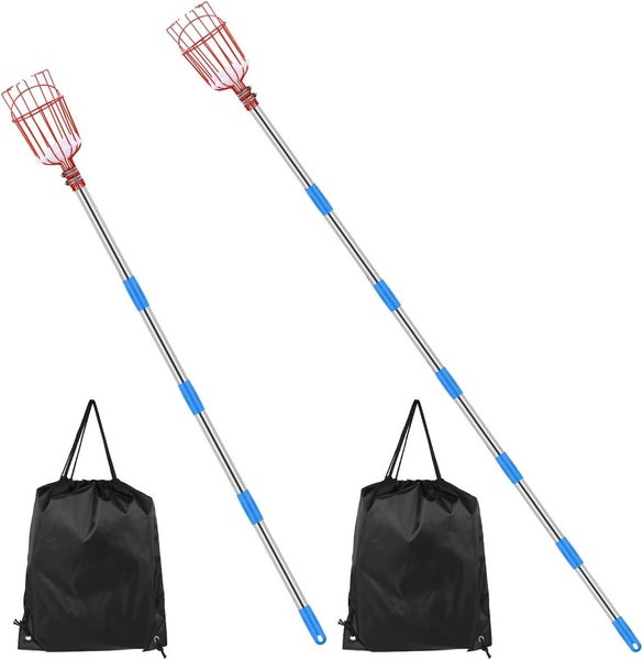 Fruit Picker Stick with Telescoping Pole Stainless Steel Fruit Picker Basket F Carousel 2
