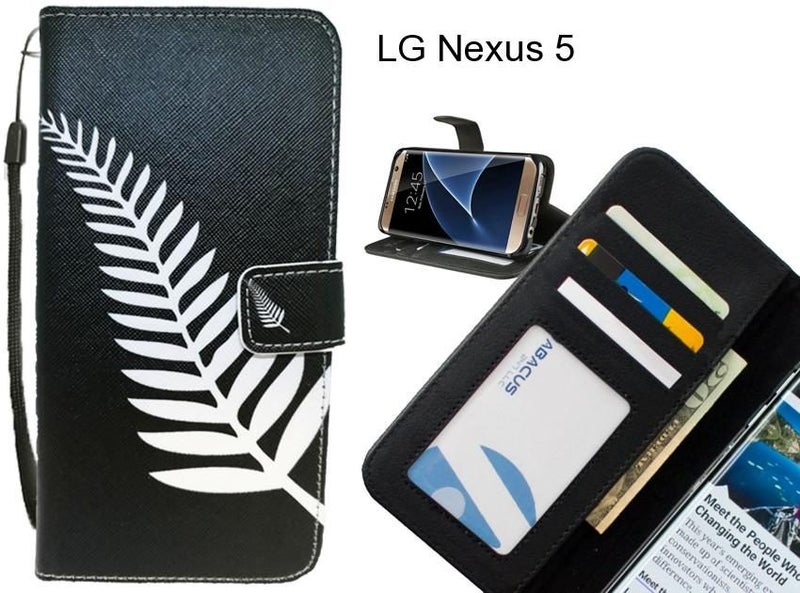 LG Nexus 5 case 3 card leather wallet case printed ID Carousel 1