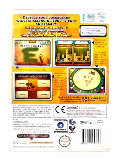 My Word Coach (Wii) *MINT COMPLETE* Carousel 2