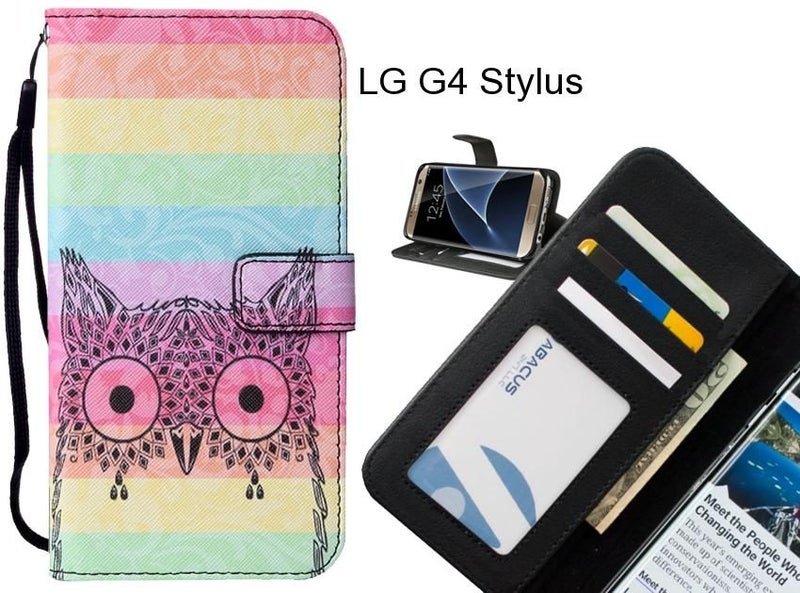 LG G4 Stylus case leather wallet case printed ID Carousel 1