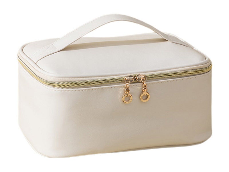 Makeup Bag Cosmetic Bag Large Capacity Travel Makeup Case Organizer White Carousel 1