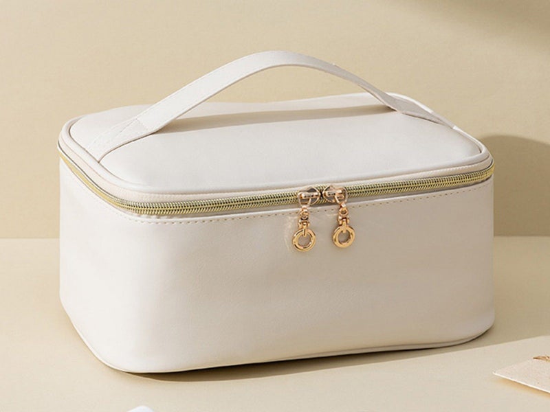 Makeup Bag Cosmetic Bag Large Capacity Travel Makeup Case Organizer White Carousel 7