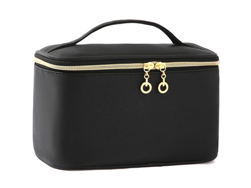 Makeup Bag Cosmetic Bag Large Capacity Travel Makeup Case Organizer Black Carousel 1