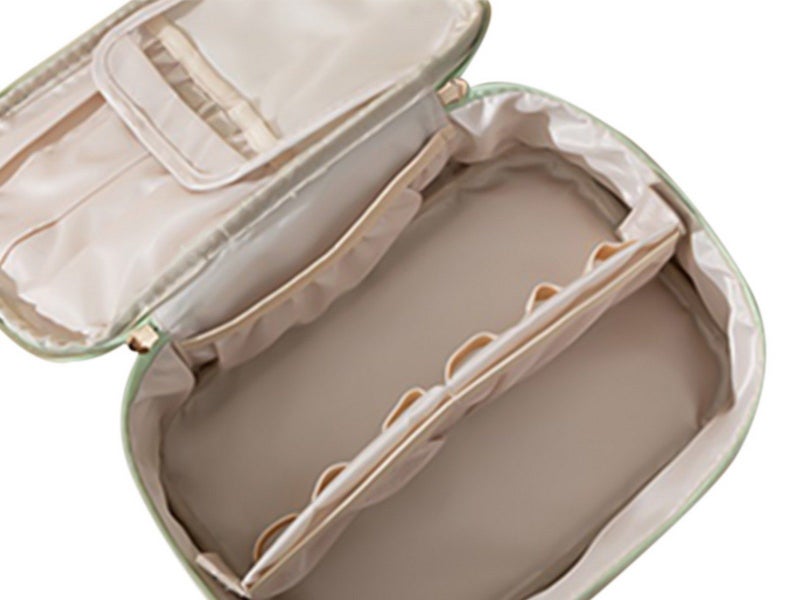 Makeup Bag Cosmetic Bag Large Capacity Travel Makeup Case Organizer Green Carousel 2