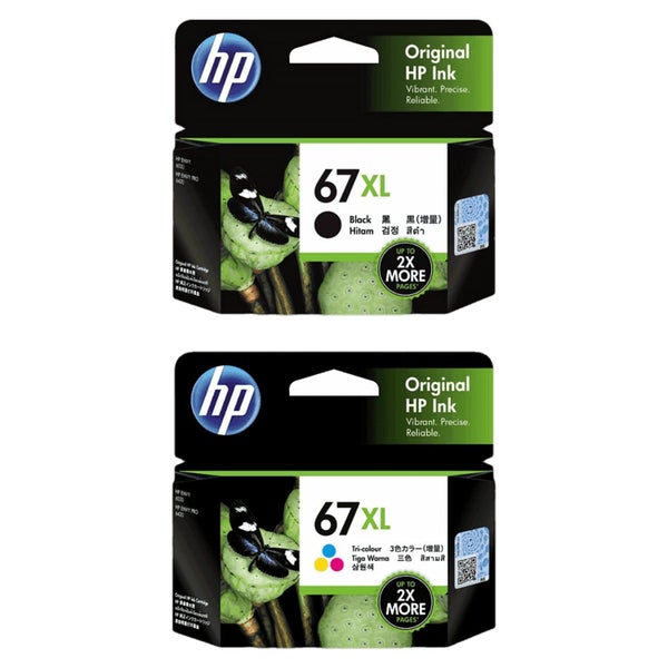 HP 67XL Ink Cartridge Toner Black Cyan Magenta Yellow Value Pack Genuine Orig... Carousel 1