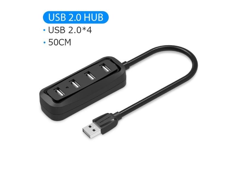 Vention USB 2.0 4 Ports OTG HUB 480Mbps For Apple Macbook Laptop Carousel 1