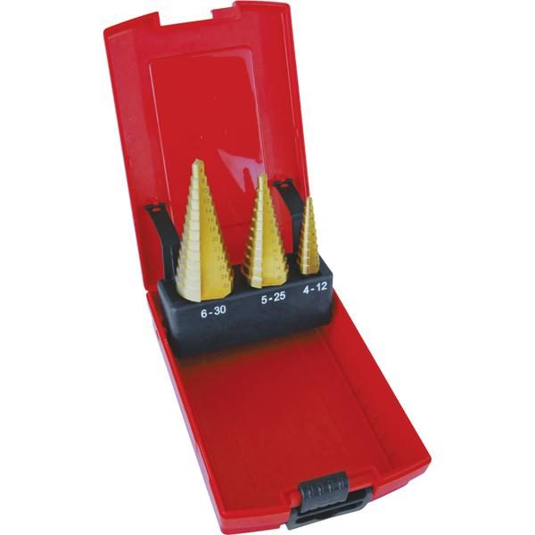 Unikut 3Pc Straight Flute Step Drill Set-4-30Mm | Accessories - Sets Carousel 1