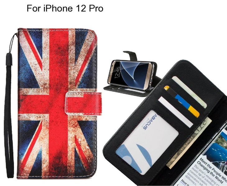 iPhone 12 Pro case 3 card leather wallet case printed ID Carousel 1