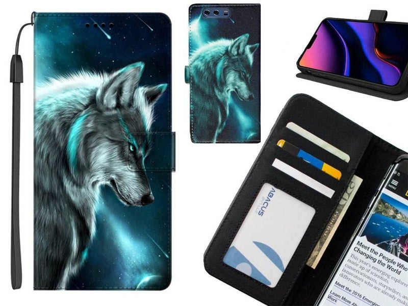 HUAWEI P10 PLUS case leather wallet case printed ID Carousel 1