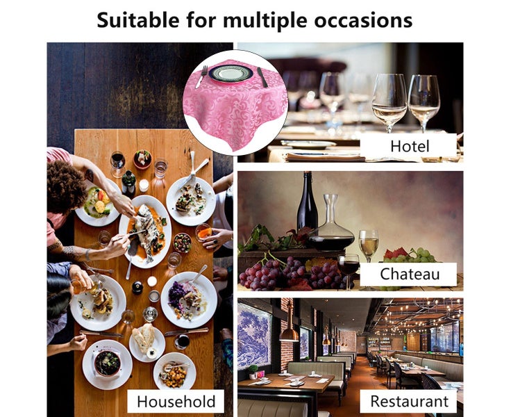 Table Napkins, Damask Jacquard Cloth Napkins Waterproof Spillproof Pol Carousel 5