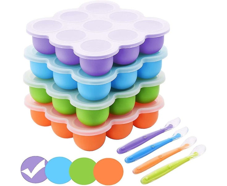 Food Freezing Storage Box Baby Silicone Container 7 Holes With Airtigh Carousel 1