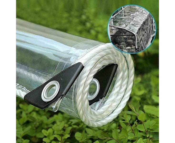 Industrial Tarpaulin, Transparent with Eyelets, 0.35mm Waterproof, PVC Carousel 1