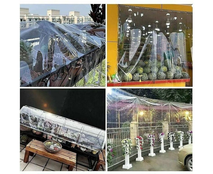 Clear Tarpaulin Outdoor with Eyelets, PVC Plastic Tarpaulin, 1.2m X 3m, Hanbing Carousel 5
