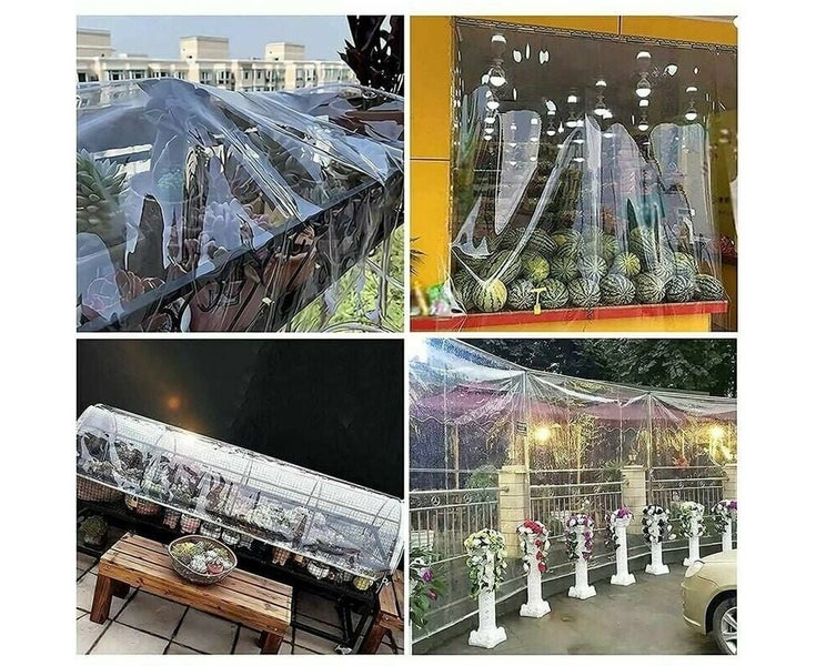 Industrial Tarpaulin, Transparent with Eyelets, 0.35mm Waterproof, PVC Carousel 5