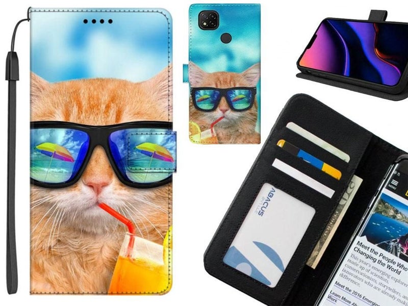 Xiaomi Redmi 9C case leather wallet case printed ID Carousel 1