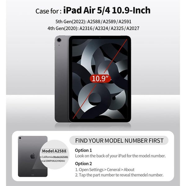 Butterfly Shockproof EVA Tablet Holder Case for iPad Air 5th/4th Gen 10.9-inch Carousel 2