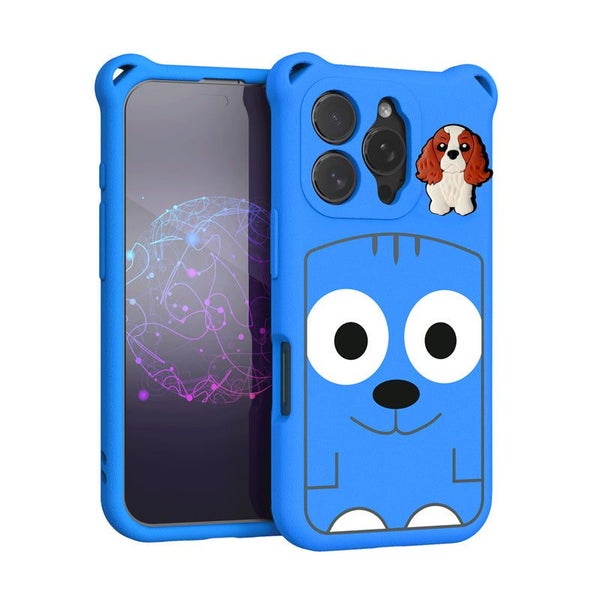 iPhone 16 Pro (6.3") Soft EVA Cartoon Puppy Phone Case (Blue) Carousel 2