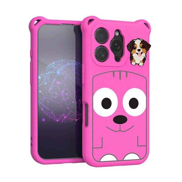 iPhone 16 Pro Max (6.9") Soft EVA Cartoon Puppy Phone Case (RoseRed) Carousel 2