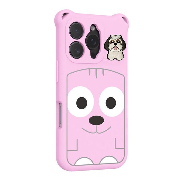 iPhone 16 Pro (6.3") Soft EVA Cartoon Puppy Phone Case (Pink) Carousel 1