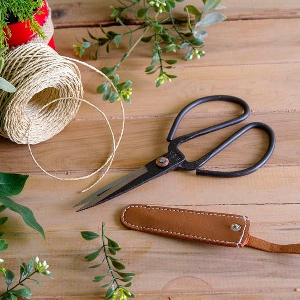 Florist Scissors Craft Tools Supplies Vintage Look with Sheath Pouch Garden Carousel 2