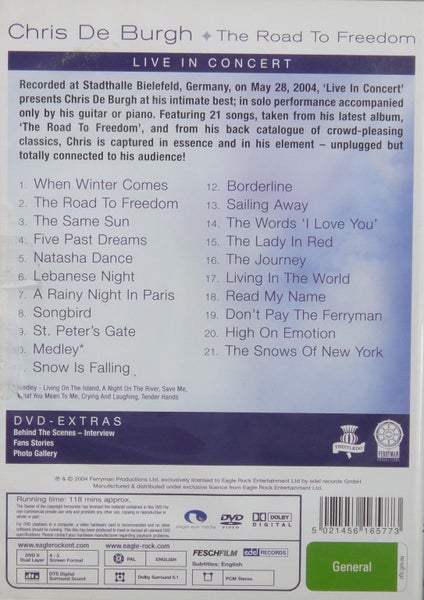 Chris De Burgh - The Road to Freedom DVD Carousel 2