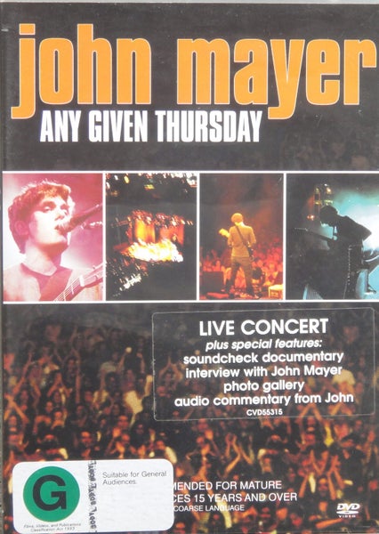 John Mayer - Any Given Thursday DVD Carousel 1