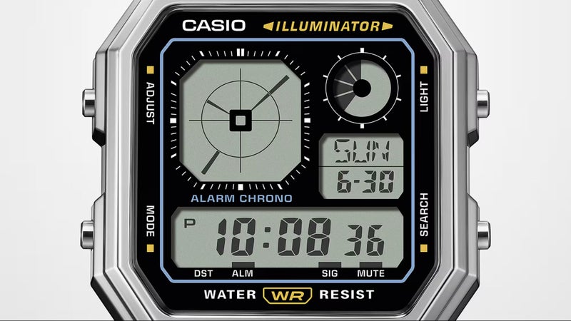 Casio Octagon Vintage Silver Watch - A130WE-7A Carousel 4