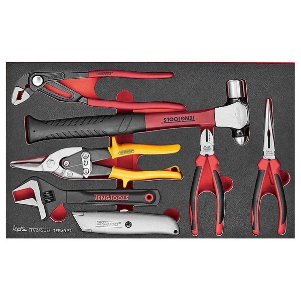 Teng 7pc Plier and Hammer Set (EVA) Carousel 1