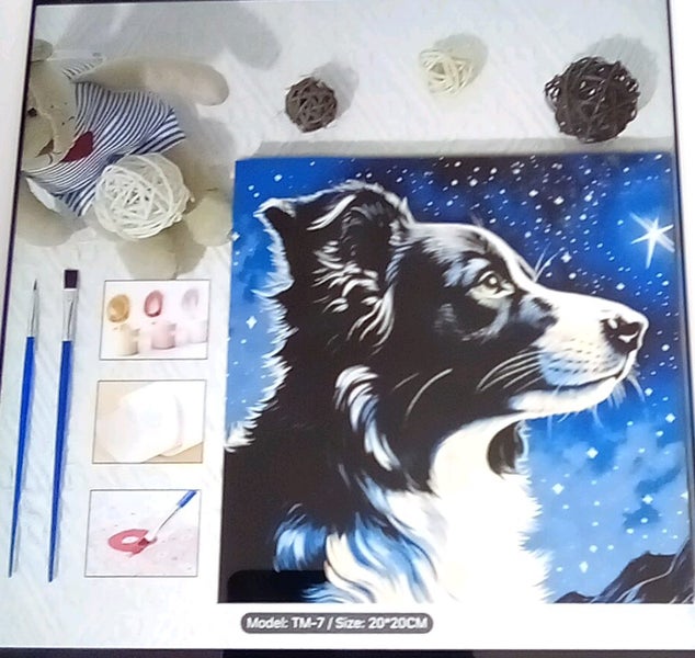 THE CATTAGE/DOGGO- Beautiful Dog Oil Paint By Numbers Kit Great For All Ages Carousel 1