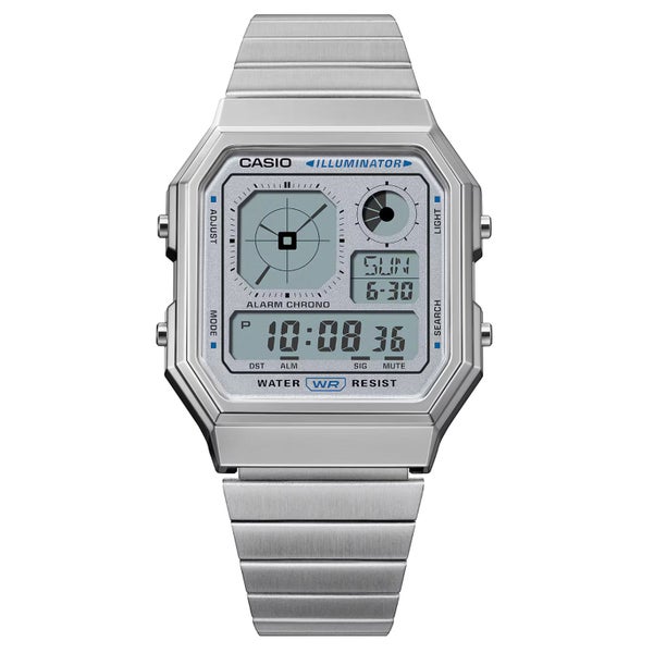 Casio Octagon Vintage Silver Watch - A130WE-7A Carousel 2