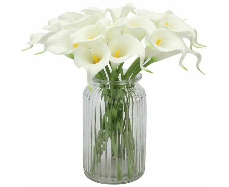 Pack of 9 lirios of artificial cala de tacto realistica for weddings, Carousel 1