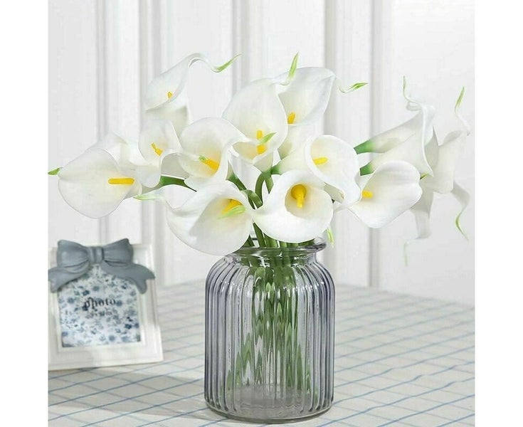 Pack of 9 lirios of artificial cala de tacto realistica for weddings, Carousel 5