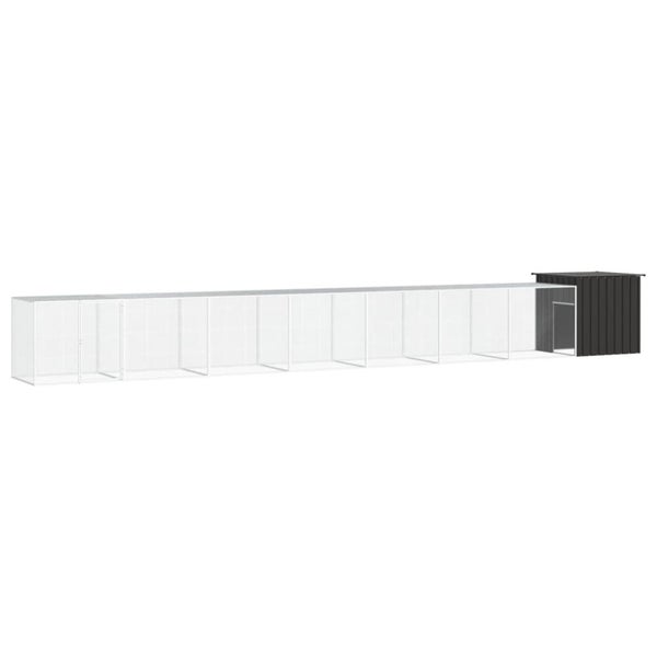 Chicken Cage Anthracite 800x91x100 Cm Galvanised Steel Toblapi Carousel 1