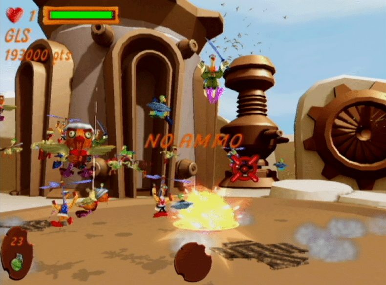 CHICKEN BLASTER (Wii) GAME + BLASTER GUN Carousel 17