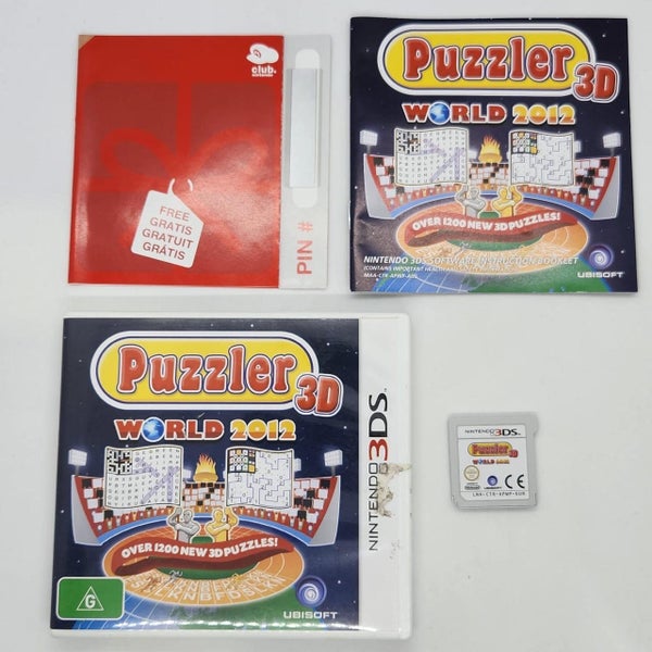 Puzzler World 3D 2012 Nintendo 3DS Game + Manual PAL Carousel 1