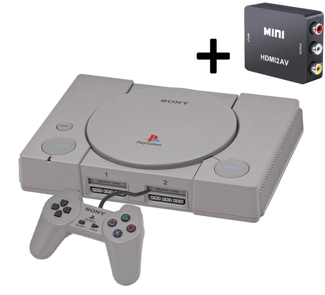 Sony PlayStation 1 (PS1) Original Complete Console + HDMI Convertor Carousel 1