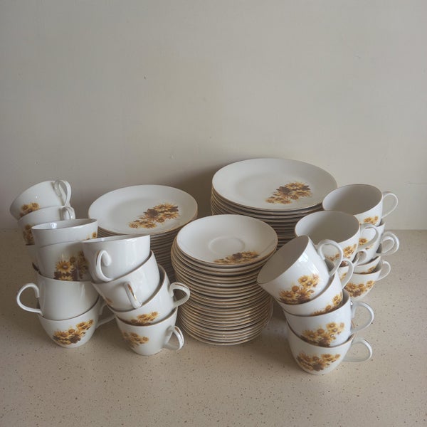 Constantia Fine China RSA - Delilah - 24 Teacup, Saucer, Side & Main Plate Sets Carousel 1