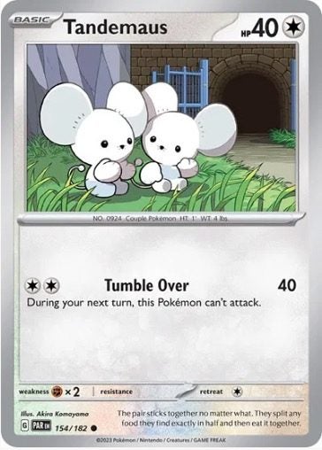 Pokemon Paradox Rift ~ Tandemaus 154/182 Reverse Holo Carousel 1