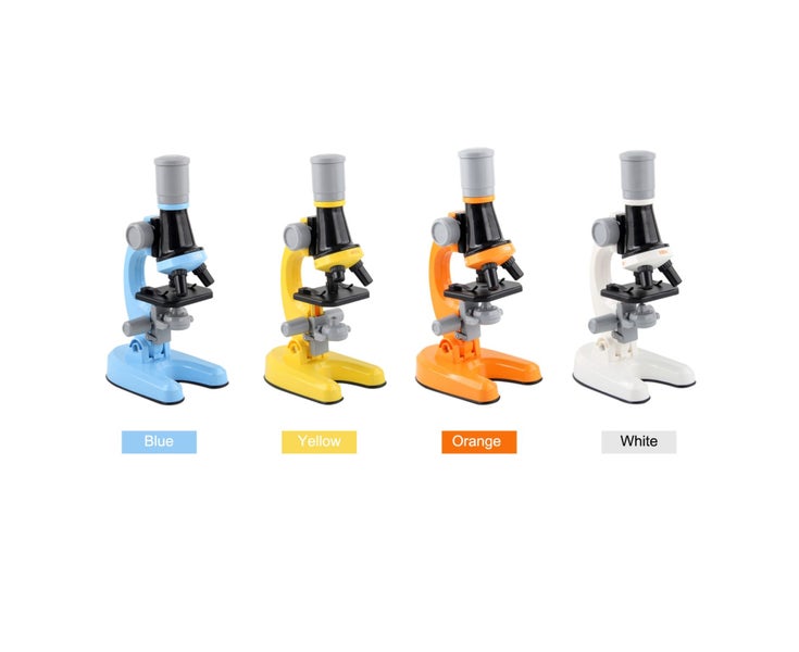 High Definition 100/400/1200 Times Adjustable Microscope Toys Kit with Carousel 2