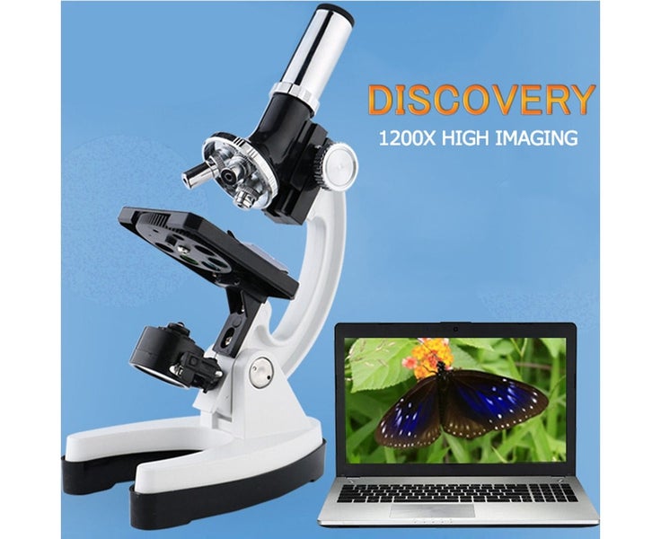 Microscope Set with Accessories Kit 100X-1200X Children Kids Students Carousel 2