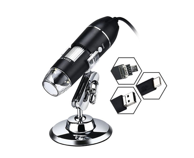 3 In 1 USB & MICRO USB &Type-C Digital Microscope 1000X Magnification Carousel 1