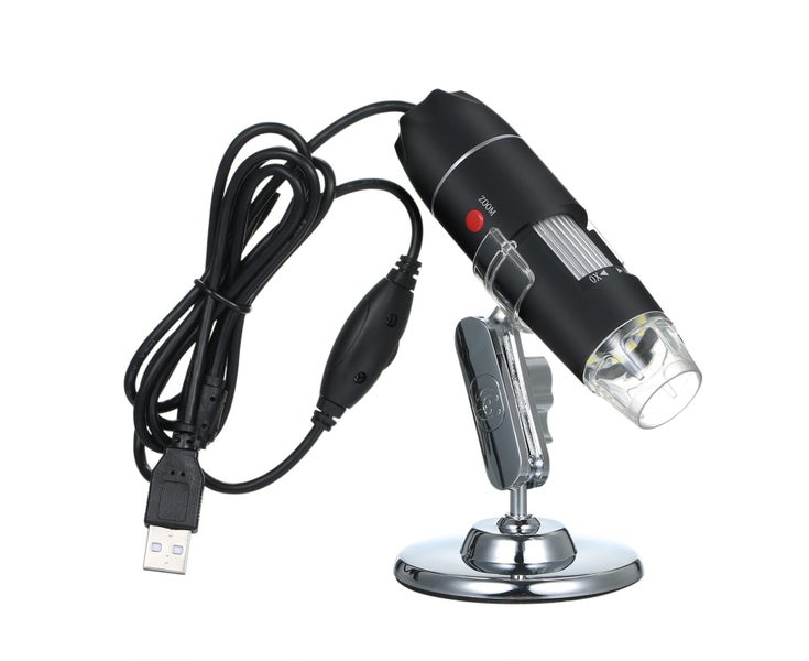 USB Digital Microscope 1600X Magnification Camera 8 LEDs with Stand Po Carousel 2