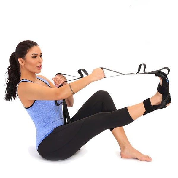 Yoga Foot & Calf Stretch Strap for Plantar Fasciitis, Heel Spurs, Foot Drop, Carousel 10