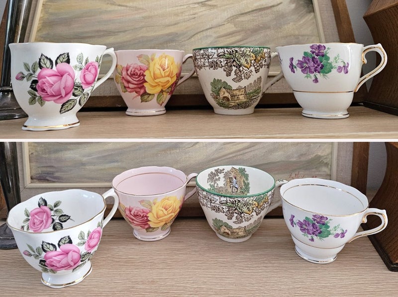 FOUR ASSORTED ENGLISH CUPS Carousel 1