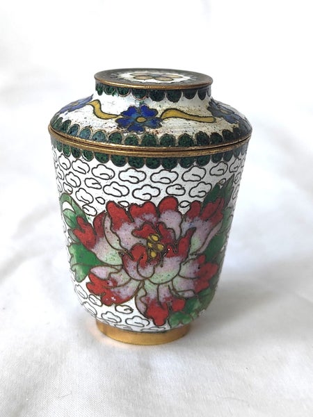 Old Chinese Cloisonne Urn Ginger Jar #1 ( SKU F1) Carousel 1