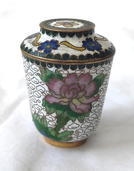 Old Chinese Cloisonne Urn Ginger Jar #1 ( SKU F1) Carousel 2