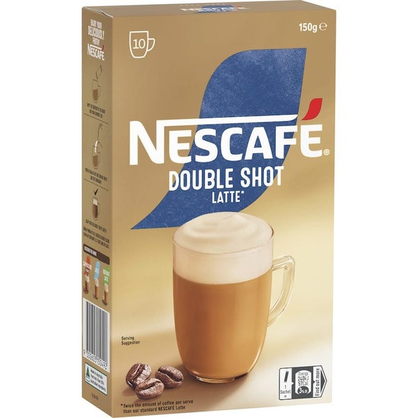 Nescafé Coffee Sachets Double Shot Latte 10pack 150g Carousel 1