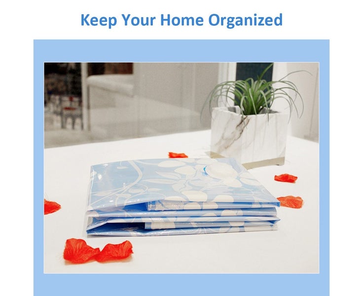 5 Pack Vacuum Bag with Manual Pump Reusable Vacuum Storage Bags Leakpr Carousel 6