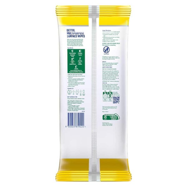 Dettol Cleaning Wipes Lemon Burst Multipurpose 150pack Carousel 2