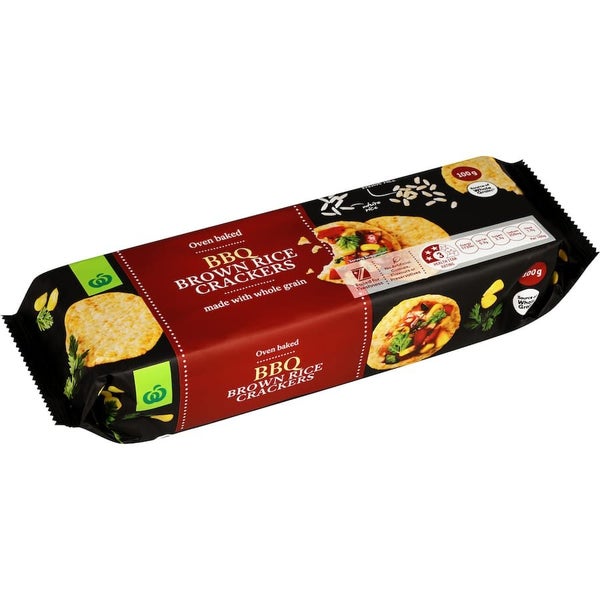 Woolworths Rice Crackers Brown Rice Bbq Carousel 1